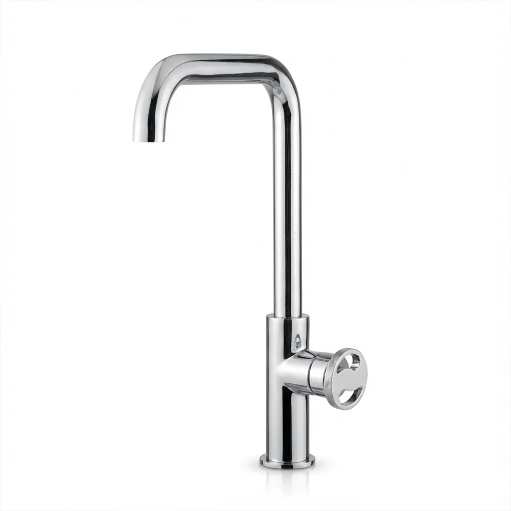 [MIS-FR452S51-HL] Grifo de Cocina Caño Giratorio Recto Serie Rotary - Cromo